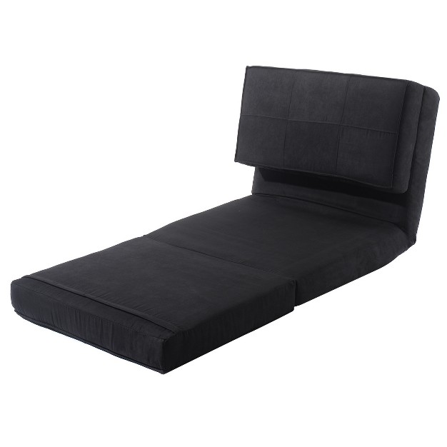 Tangkula Fold Down Chair Convertible Couch Grayblack