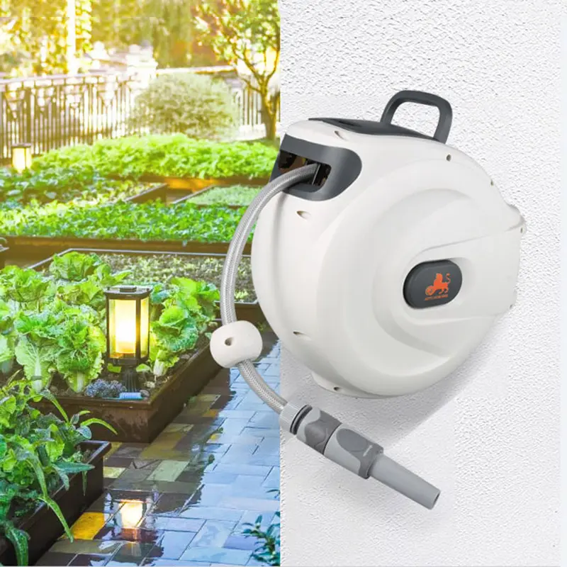 Car washer supply water hose reel automatic retractable garden yard water hose reel wall mount