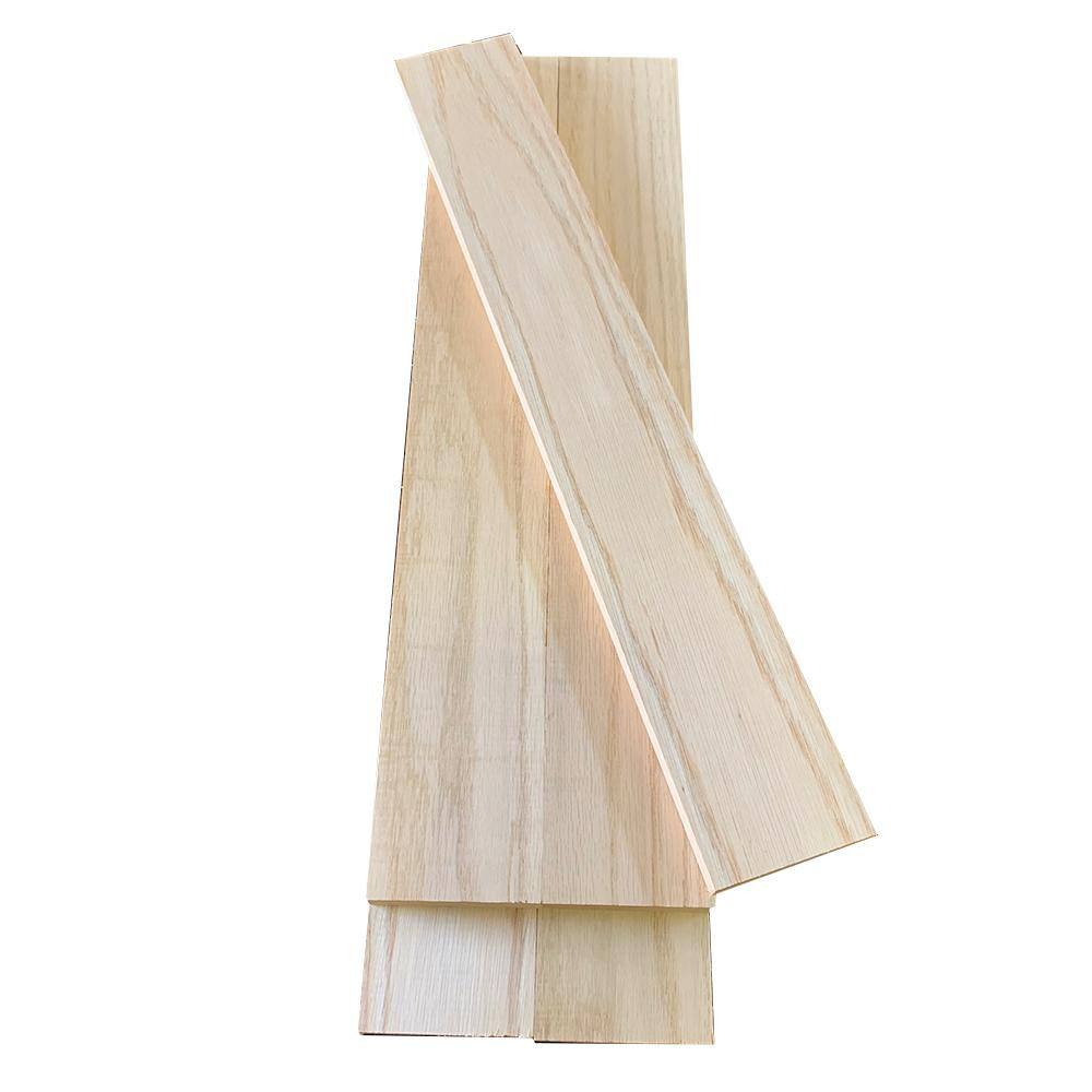 Swaner Hardwood 12 in. x 3 in. x 3 ft. Oak S4S Hobby Board (5-Pack) OL190201