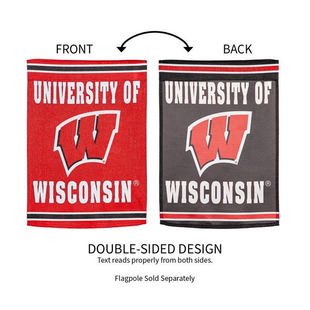 Embossed Suede Flag Gdn Size University Of Wisconsin madison