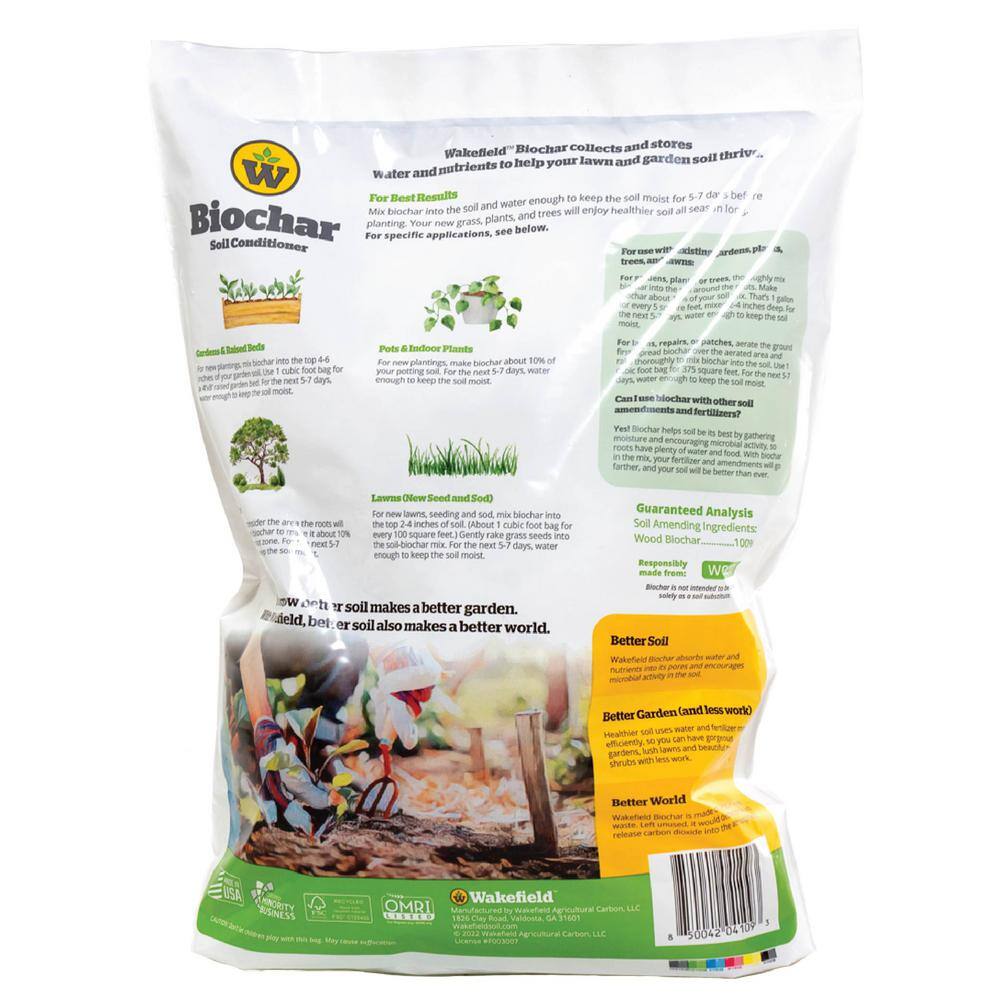 WAKEFIELD BioChar Premium Soil Amendment - 1 cu. ft. Bag 04109