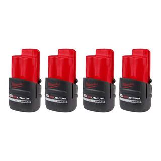 MW M12 12-Volt Lithium-Ion XC High Output 2.5 Ah Battery Pack (4-Pack) 48-11-2425S-48-11-2425S