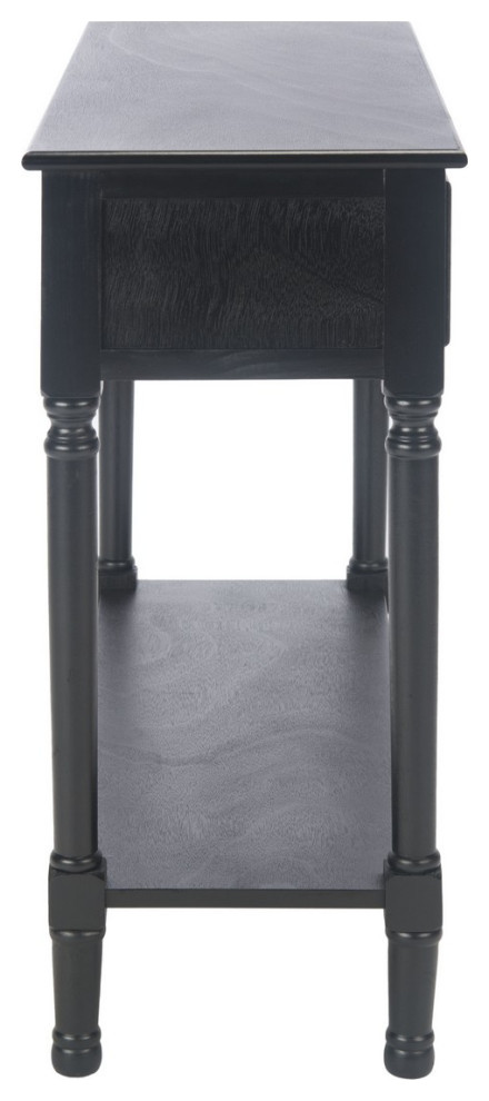 Antonio 2 Drawer Console Table Black   Tropical   Console Tables   by AED Luxury Home Decor  Houzz