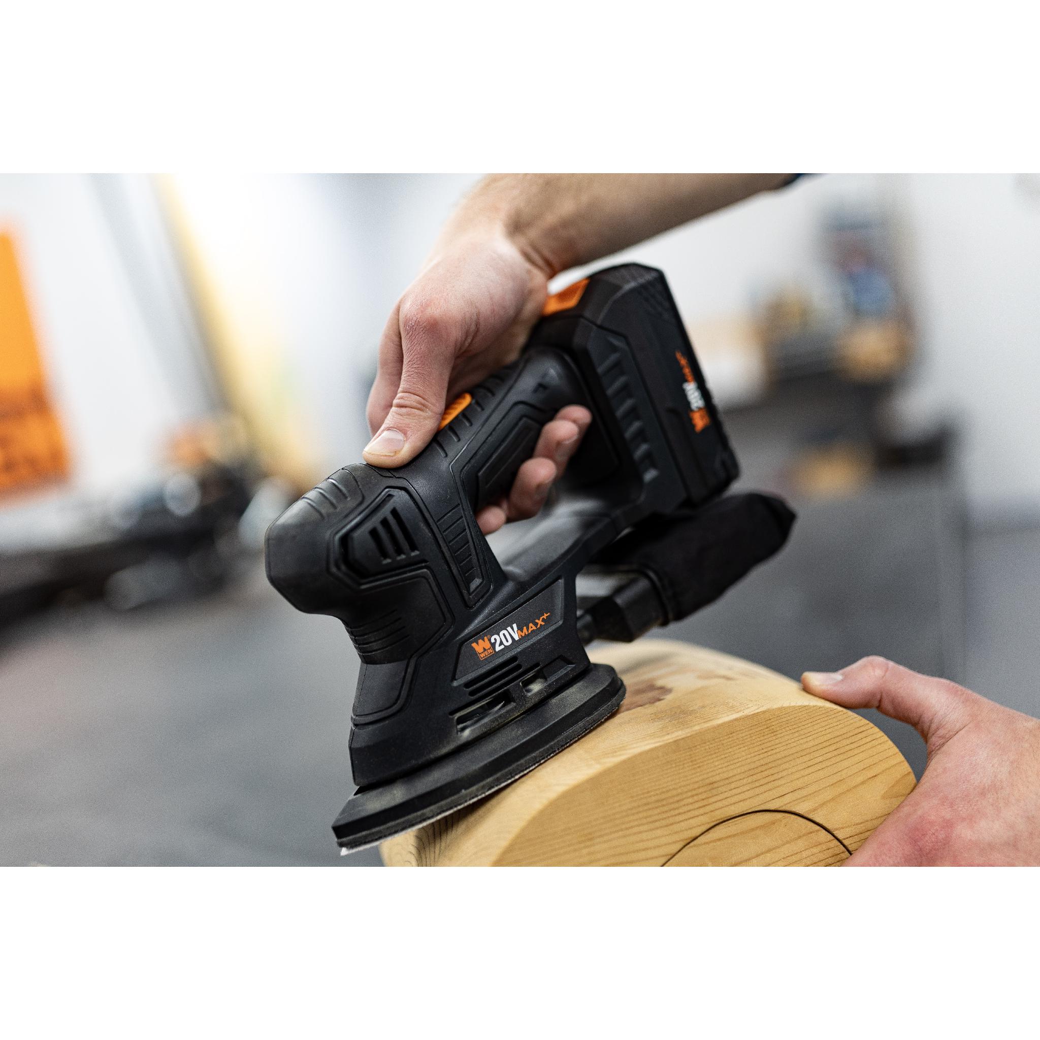 WEN 20V Max Cordless Detailing Palm Sander (Tool Only – Battery Not Included)