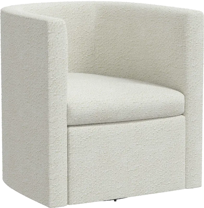 Sampson Ivory Swivel Accent Chair - Skyline Furniture