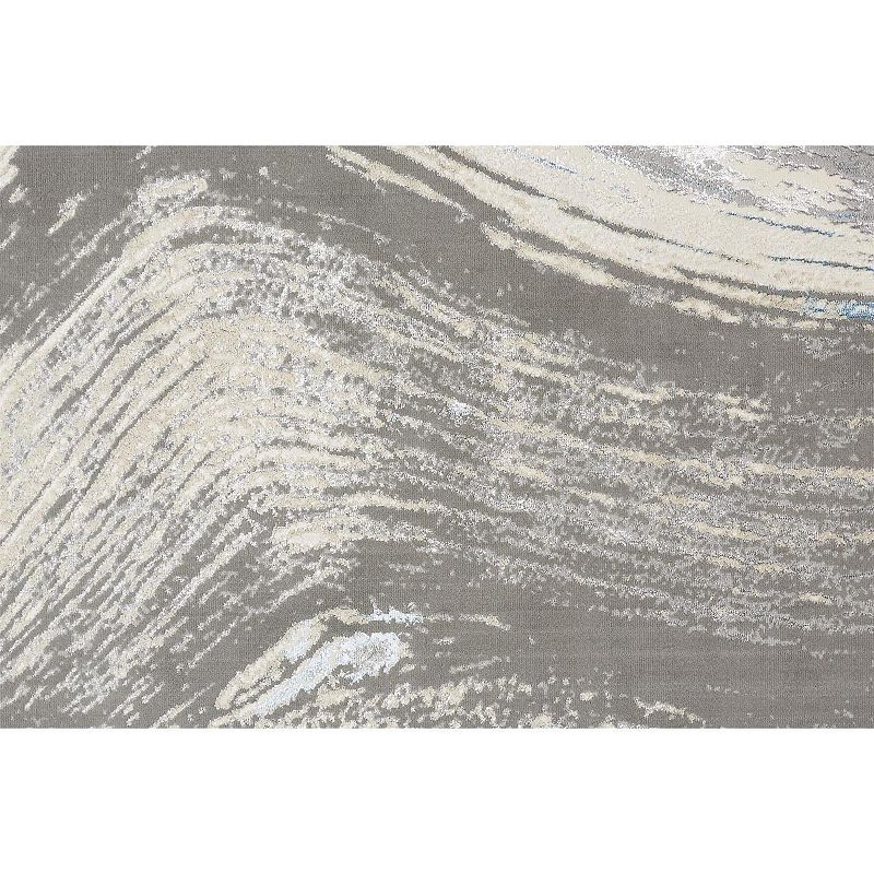 Weave and Wander Aurelian Modern Metallic Brush Stroke Rug