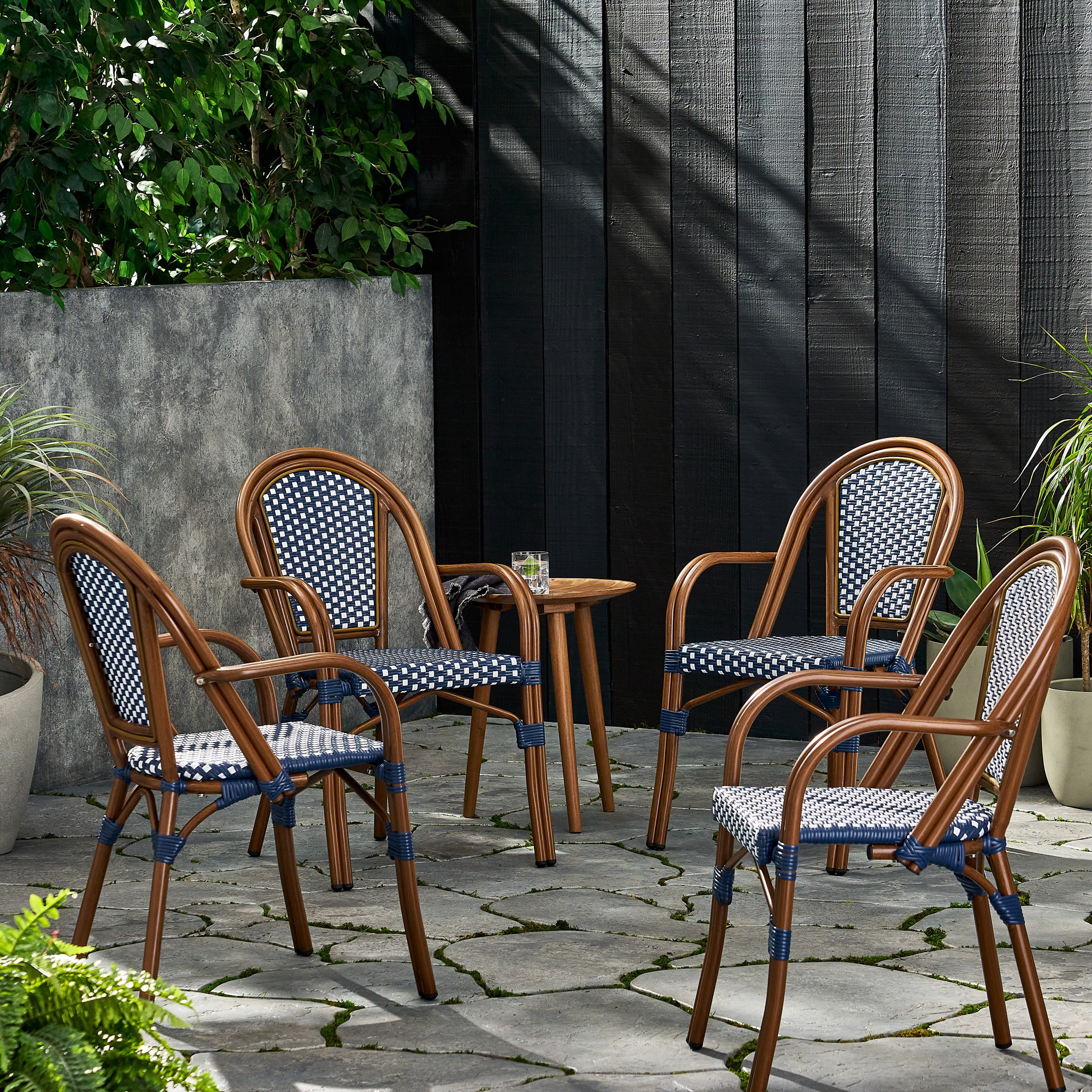 Symonds Outdoor French Bistro Chairs, Set of 4