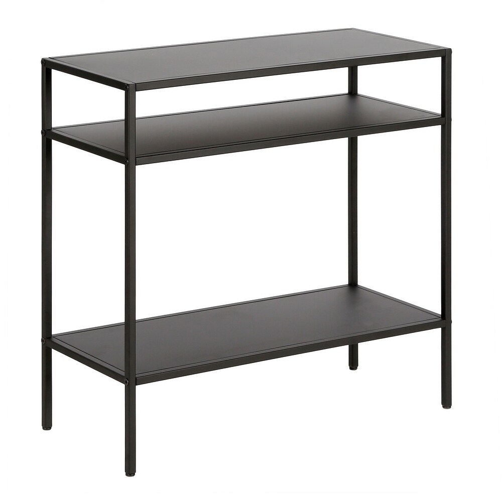 Ricardo Side Table with Metal Shelves