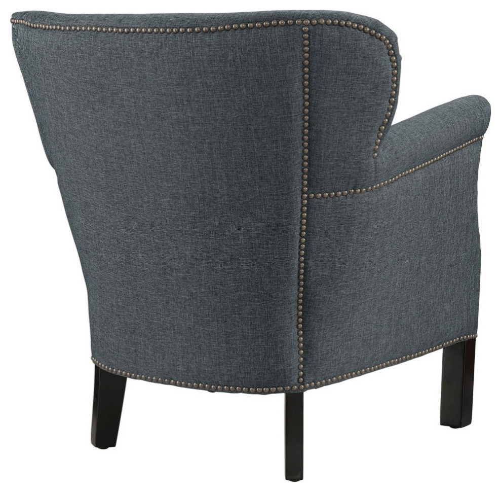 Kayden Gray Upholstered Fabric Armchair   Modern   Armchairs And Accent Chairs   by Rustic Home Furniture Deco  Houzz