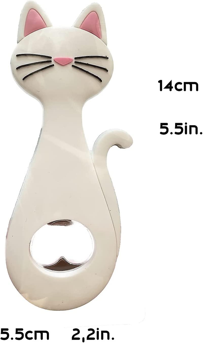 1p Creative Portable Cat Shaped Magnet Bottle Opener， Wine Beer Beverage Drinking Opener Bar Gadget Glass Beer Kitchen Tools Barware For Girls Women (