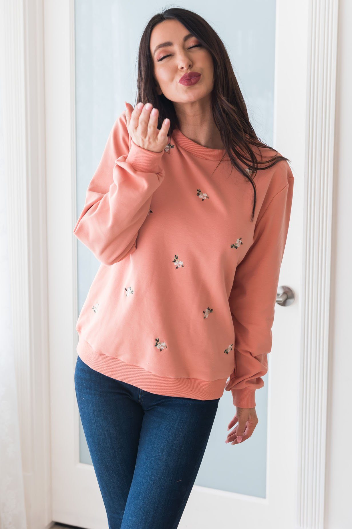 Blooming Bouquet Modest Sweatshirt