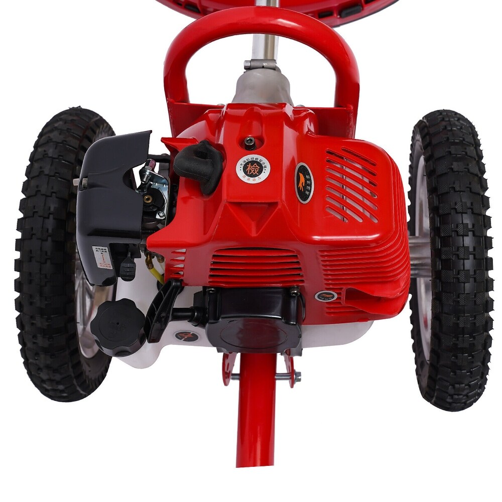 Two Stroke Lawn Mower Gasoline Lawn Mower Hand Push Irrigation Mower   57.1*17.2*27.6inch