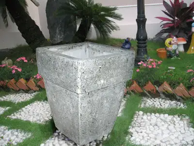 GRC Pottery Precast Concrete Shape Round Concrete Planter Set of 3 Made in Vietnam High Quality