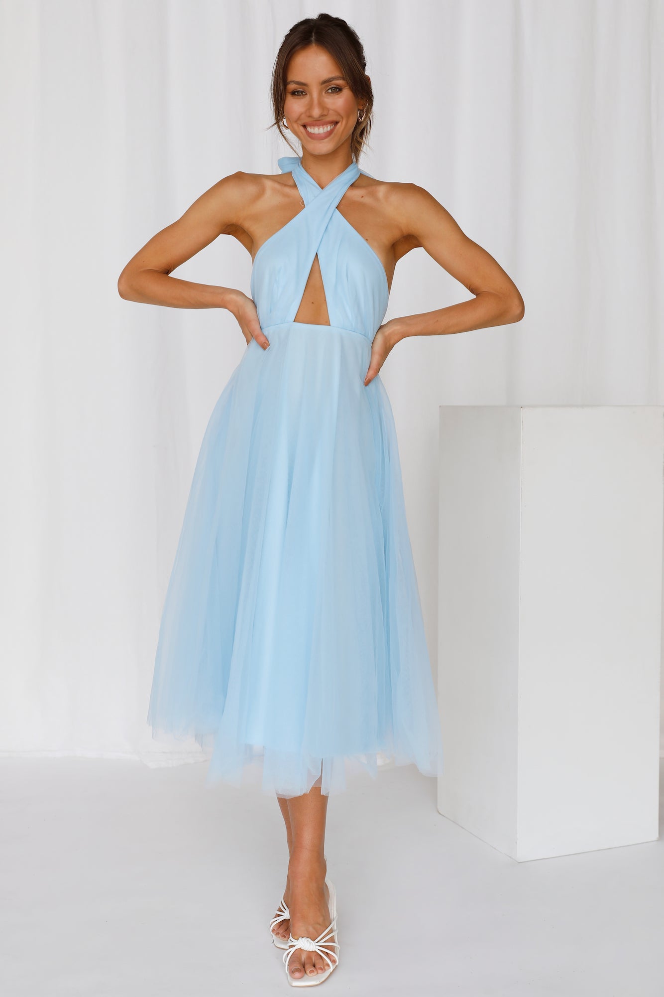 Little Tulle Much Midi Dress Blue