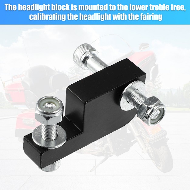 Unique Bargains Front Headlight Extension Block For Harley Davidson Dyna T sport 39 49mm 1 Set