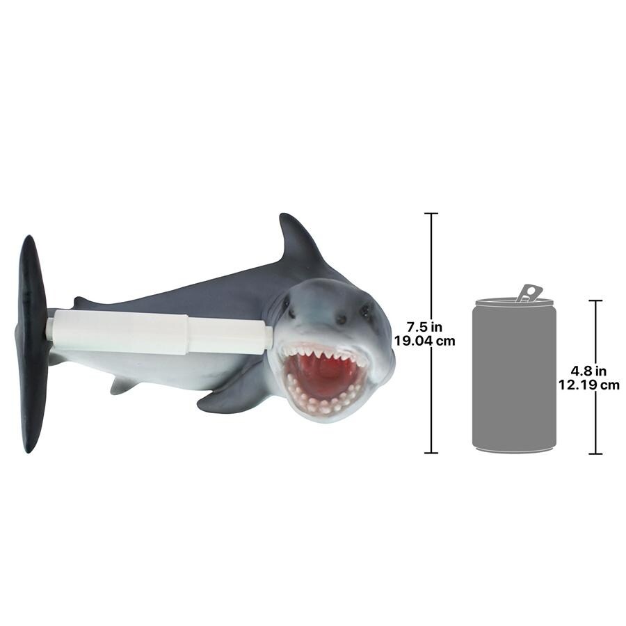 Design Toscano Shark Attack Bathroom Toilet Paper Holder