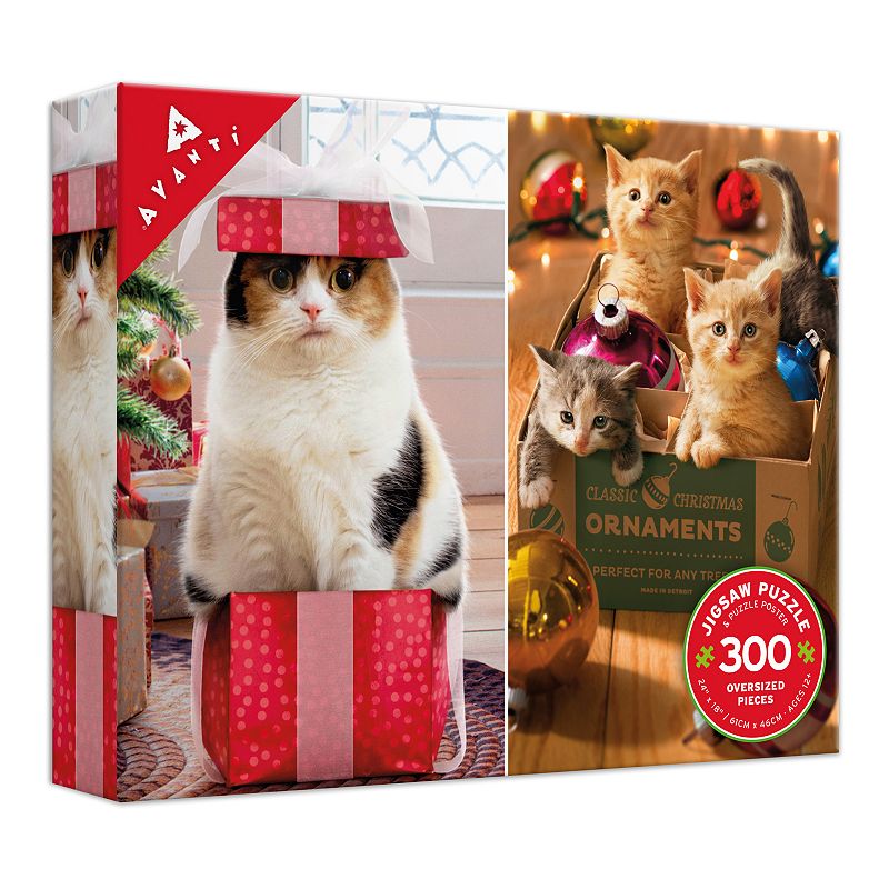 Ceaco Avanti Holiday Cats 300-Piece Jigsaw Puzzle