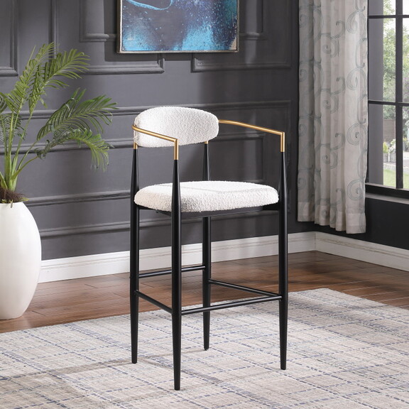 Boucle Fabric Armrest Barstool 30seat high(set of...