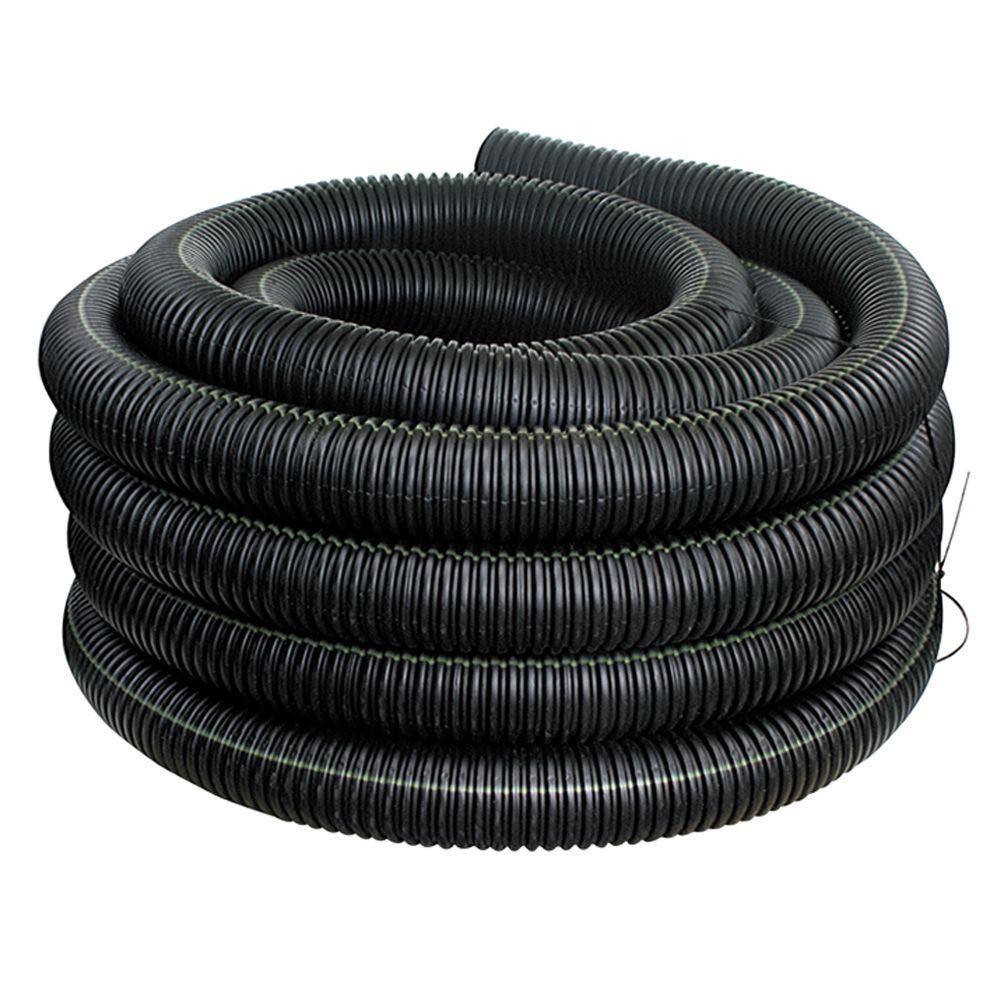 Advanced Drainage Systems 4 in. x 100 ft. Singlewall Solid Drain Pipe 04510100