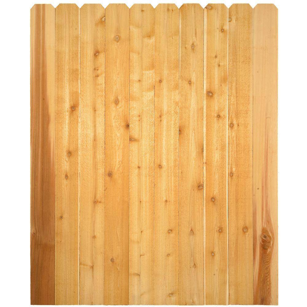 Installed Western Red Cedar Dog-Ear Picket Fence HSINSTIFRCDEPF