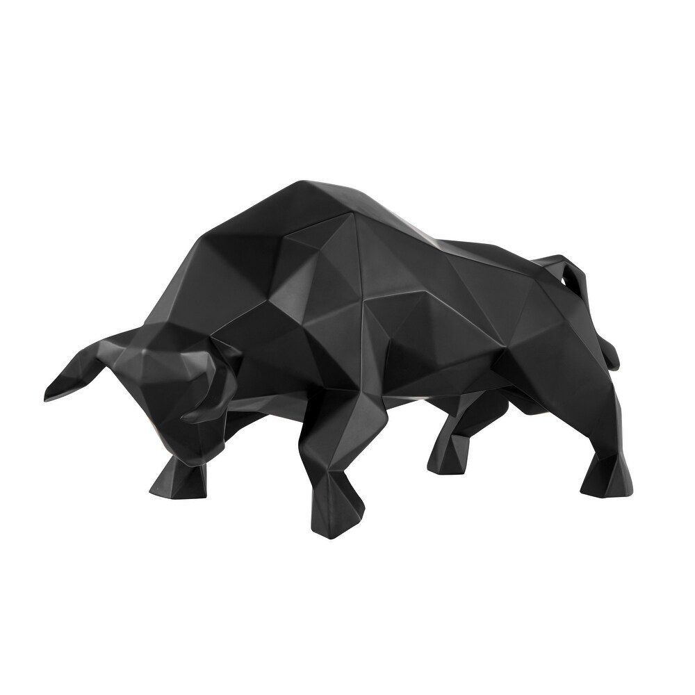 Geometric Bull Sculpture