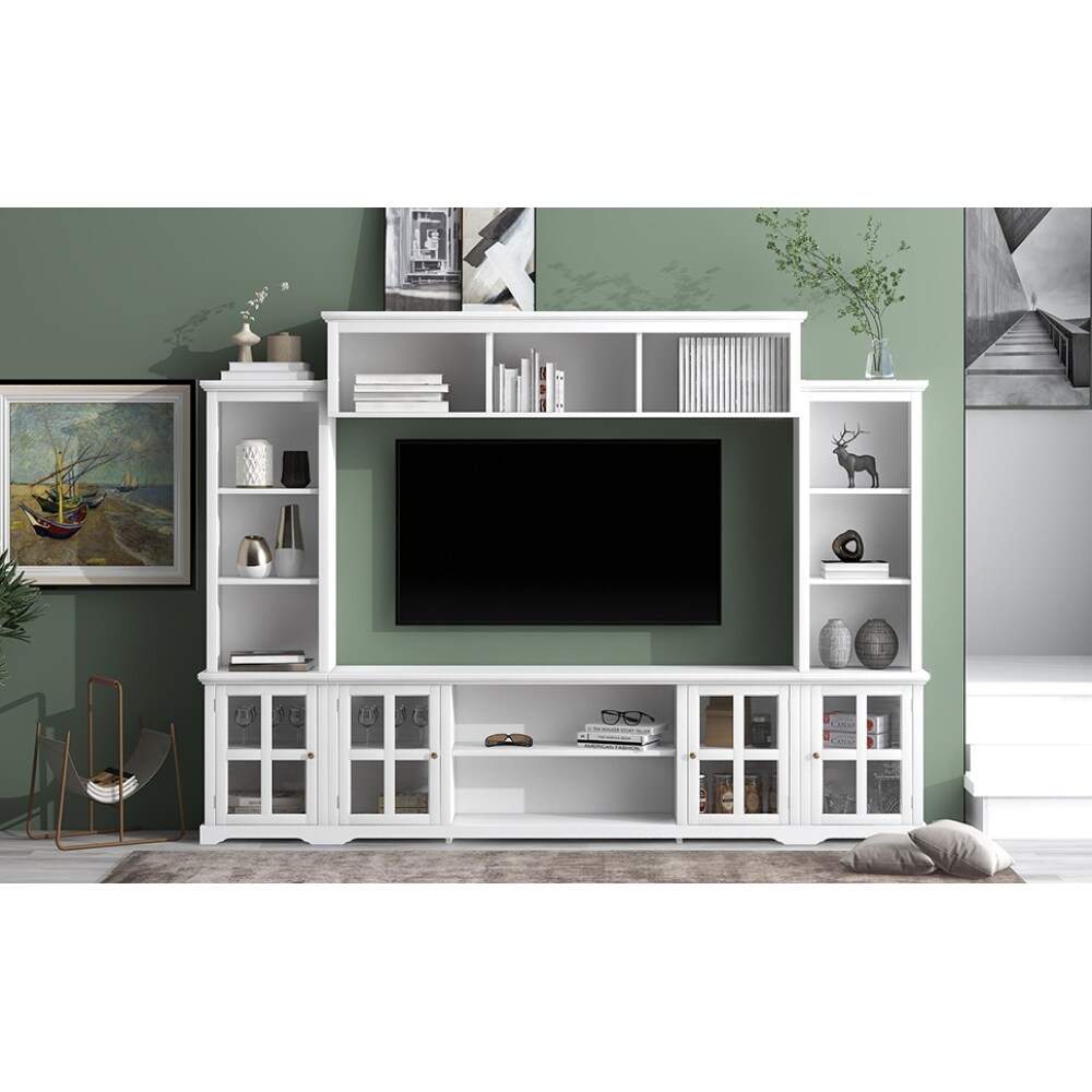 Modern Entertainment Wall Unit  TV Console Table for TVs Up to 70\