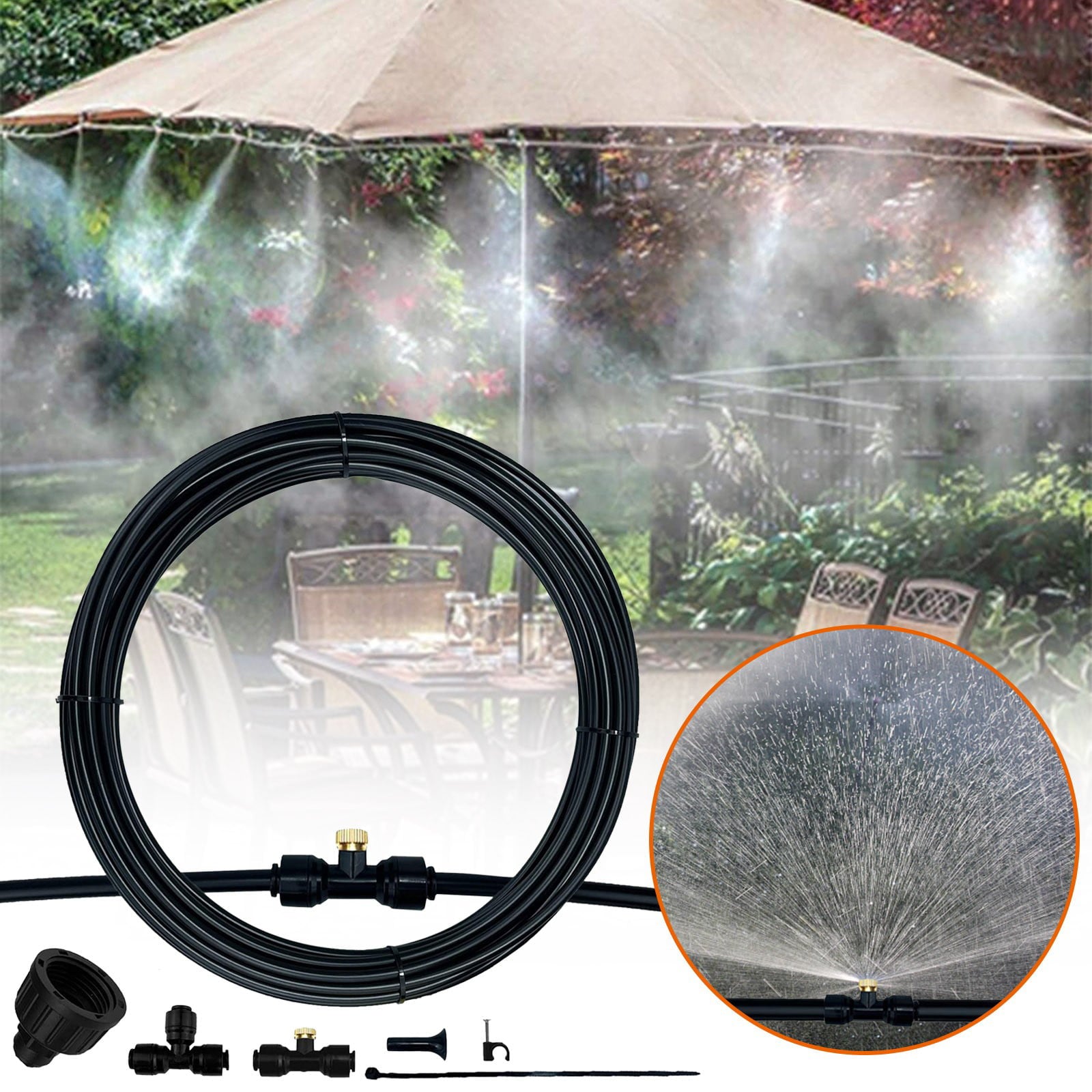 Sunward Misting Cooling System Outdoor System For Patio Garden Trampoline Greenhouse