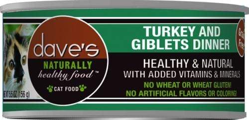 Dave's Naturally Healthy Turkey and Giblets Pate Dinner Canned Cat Foo