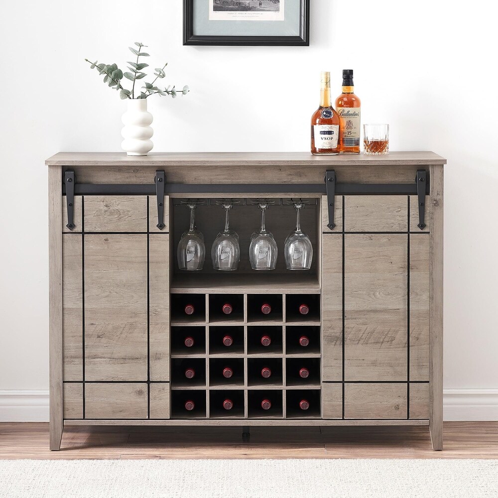 Farmhouse Coffee Bar Cabinet with Storage