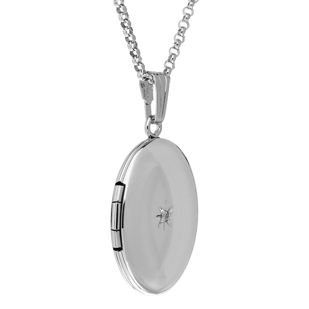 LeStage® Cape Cod  Adult Sterling Silver Diamond Locket