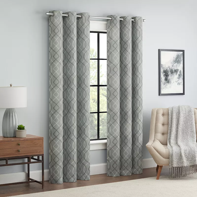 eclipse Magnitech Ruben 100% Blackout 2-Window Curtain Panels