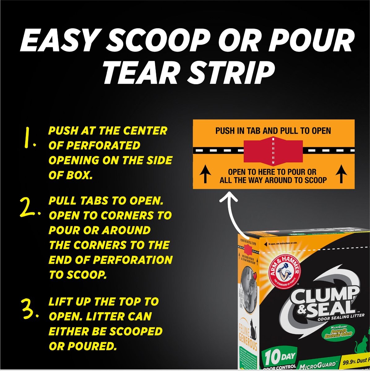 Arm and Hammer Litter Clump and Seal MicroGuard Odor Sealing Clumping w/10 Days of Odor Control Cat Litter