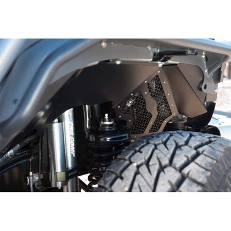 Kojem Pair Front Aluminum Inner Fender Liners Flares Kit Fits Jeep Wrangler 2007-2018 JK JKU 2/4 Door