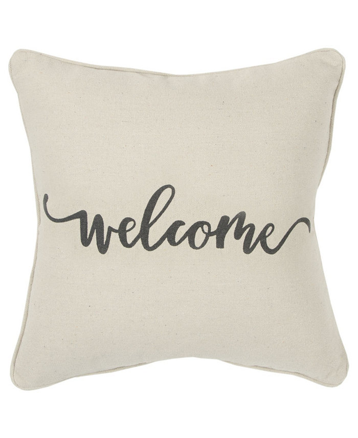 Rizzy Home Sentiment Polyester Filled Decorative Pillow， 20