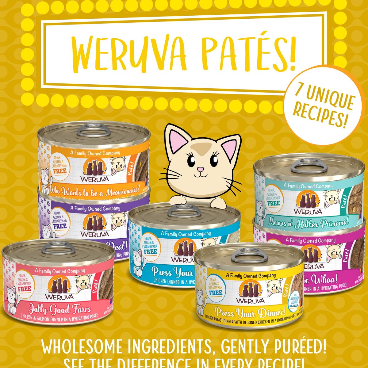 Weruva Classic Cat Paté， Press Your Dinner with Chicken Wet Cat Food