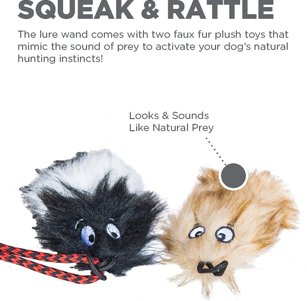 Outward Hound Tail Teaser with Refill Dog and Cat Teaser Toy