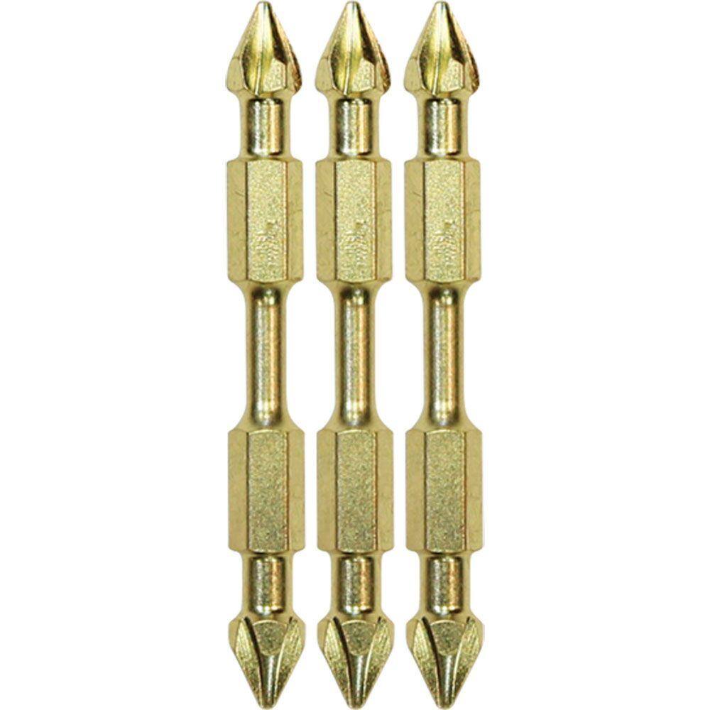 Makita Impact GOLD #1 (2-12 in.) Philips Double-Ended Power Bit (3-Piece) B-39578