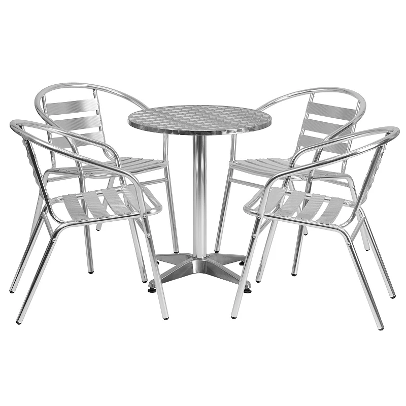 Flash Furniture Round Bistro Indoor / Outdoor Table and Chair 5-piece Set