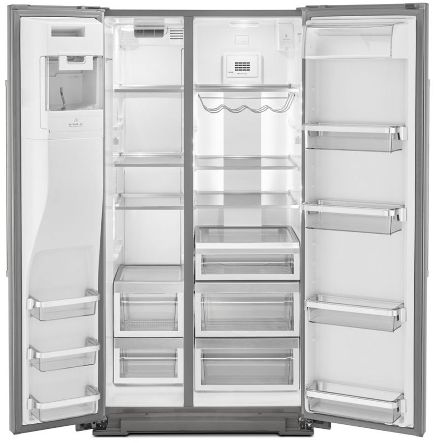 KitchenAid ADA 24.8 Cu. Ft. PrintShield Stainless Steel Side-By-Side Refrigerator With Exterior Ice And Water Dispenser