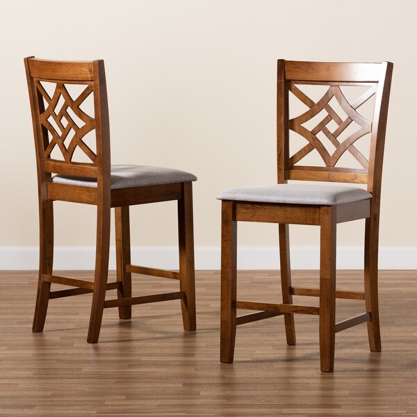 Nicolette Modern and Contemporary Transitional 2-PC Counter Stool Set