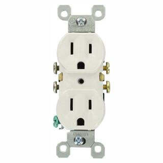 Leviton 15 Amp Residential Grade Grounding Duplex Outlet White (10-Pack) M24-05320-WMP