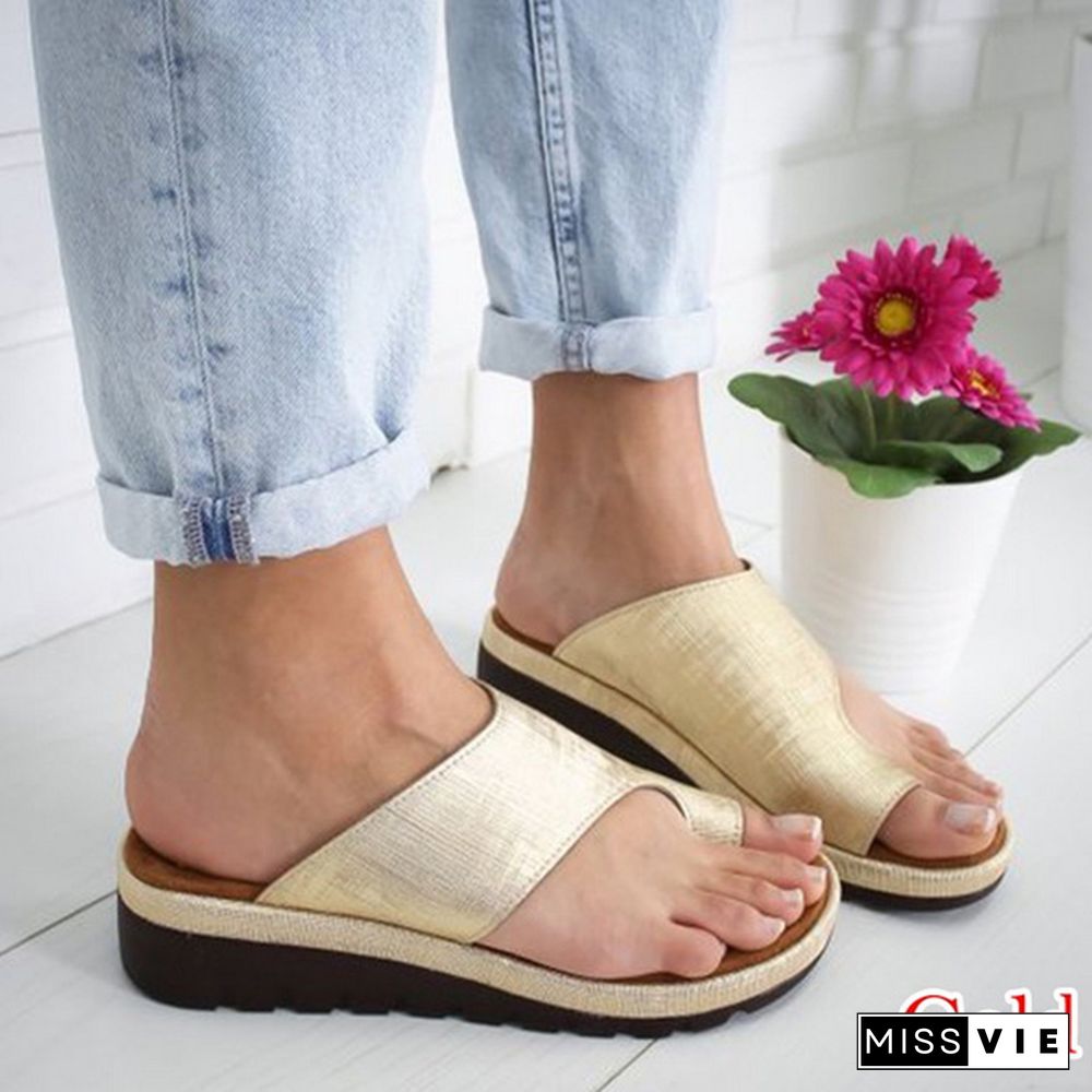 Womens Comfy Shoes Soft Platform Slippers Casual Artificial Suede Platform Sandals Flops Slip On Summer Beach Slippers