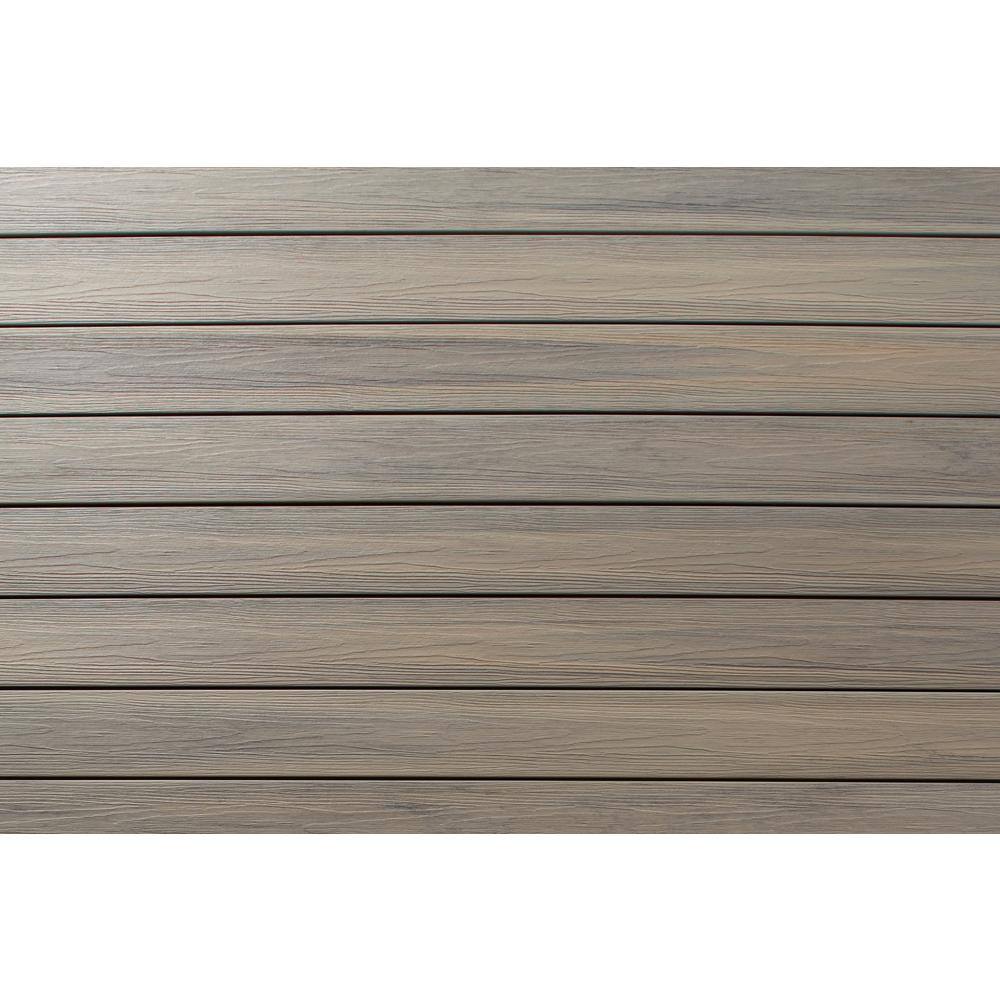 FORTRESS Infinity IS 5.35 in. x 6 in. Starter Caribbean Coral Grey Composite Deck Board Sample 194206109