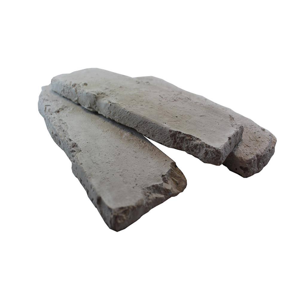 Koni Brick Old Chicago Blanc 8.20 in. x 2.50 in. Thin Brick 10.76 sq. ft. Flats Manufactured Stone Siding KBFT-214BLC