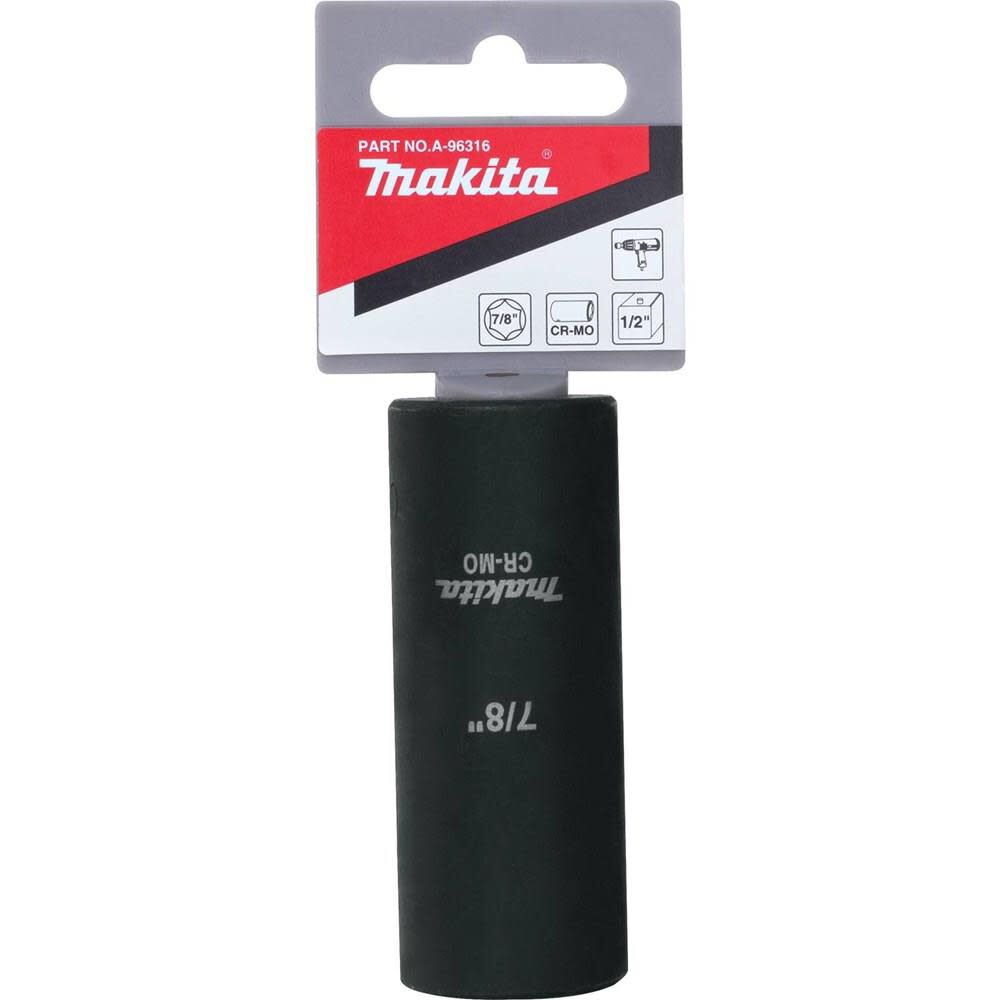 Makita 7/8 in. Deep Well Impact Socket 1/2 in. Drive A-96316 from Makita