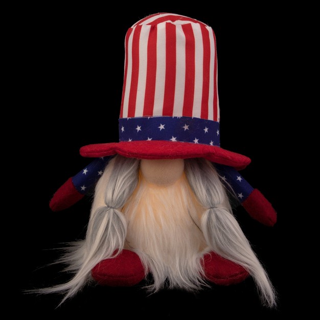 Lighted Americana Girl 4th Of July Patriotic Gnome