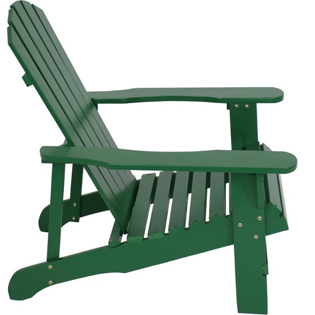 Sunnydaze Fir Wood Painted Finish Coastal Bliss Outdoor Adirondack Chair