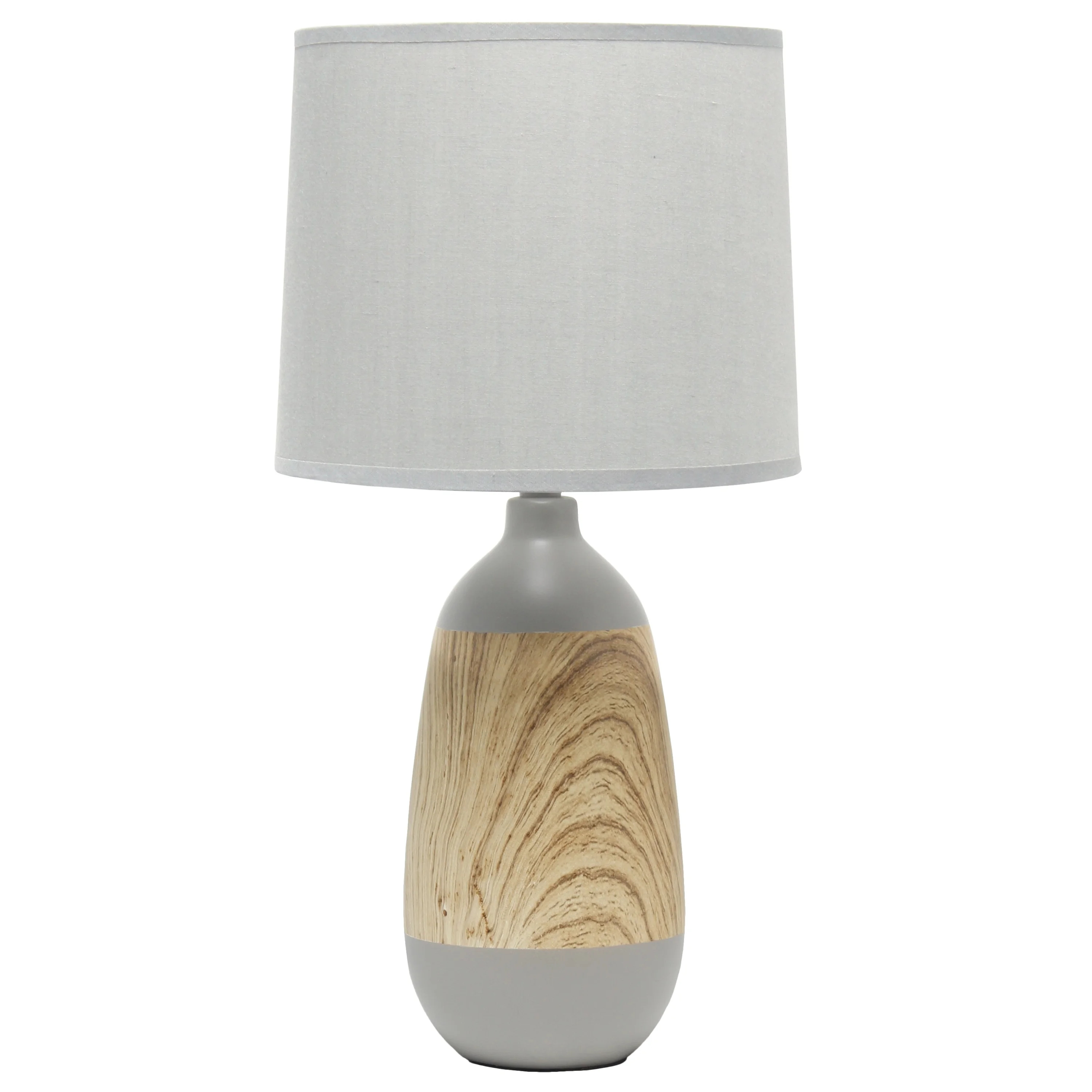 Simple Designs Ceramic Oblong Table Lamp