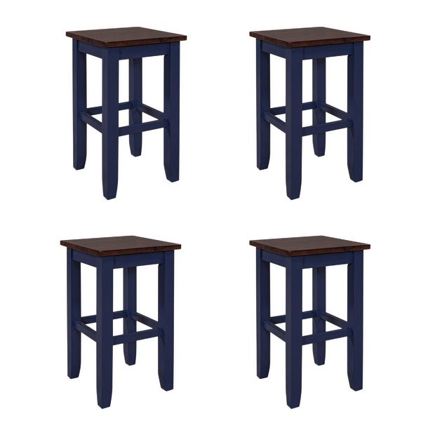 Farmhouse Counter Height Dining Stools with Footrest