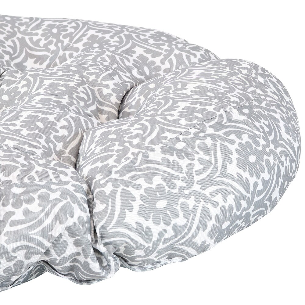 Sunnydaze Polyester Large Round Floor Cushion   Set of 2